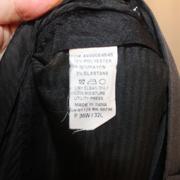 Michael Kors Gray Dress Pants Men’s 36W 32L Slim Fit Rayon Blend Work - Picture 8 of 8